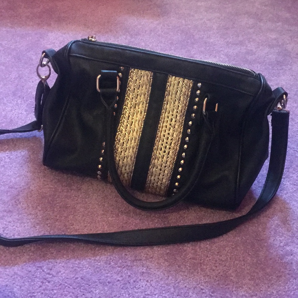 Black leather purse